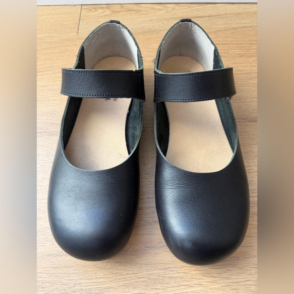 Classic Black Leather Mary Jane Women Shoes